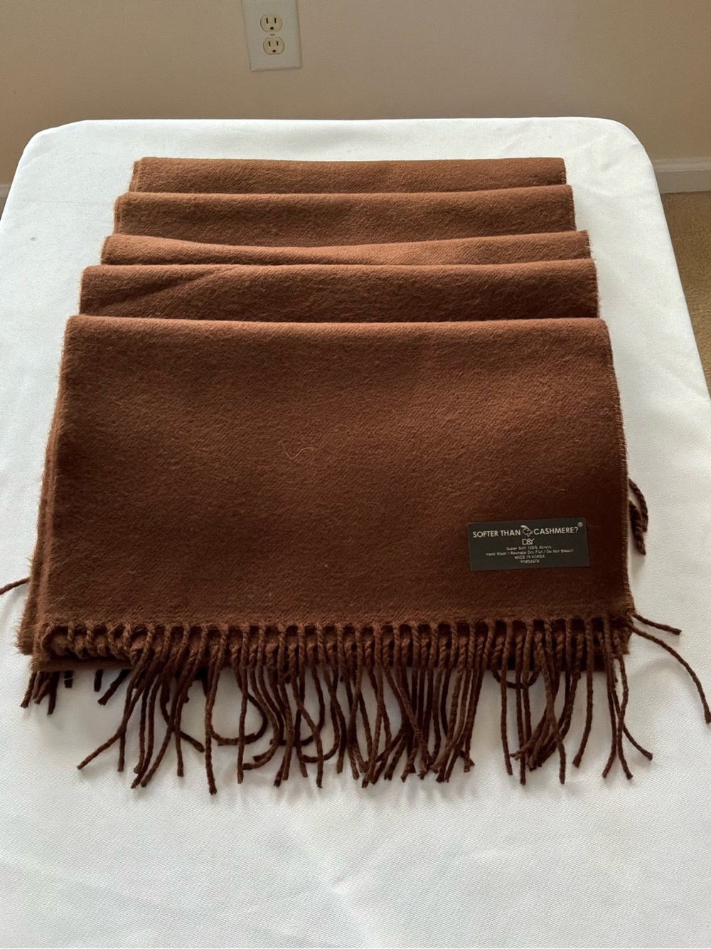 Brown Fringe Scarf